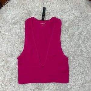 Out from Under Hailey Plunging Bra Top Hot Pink